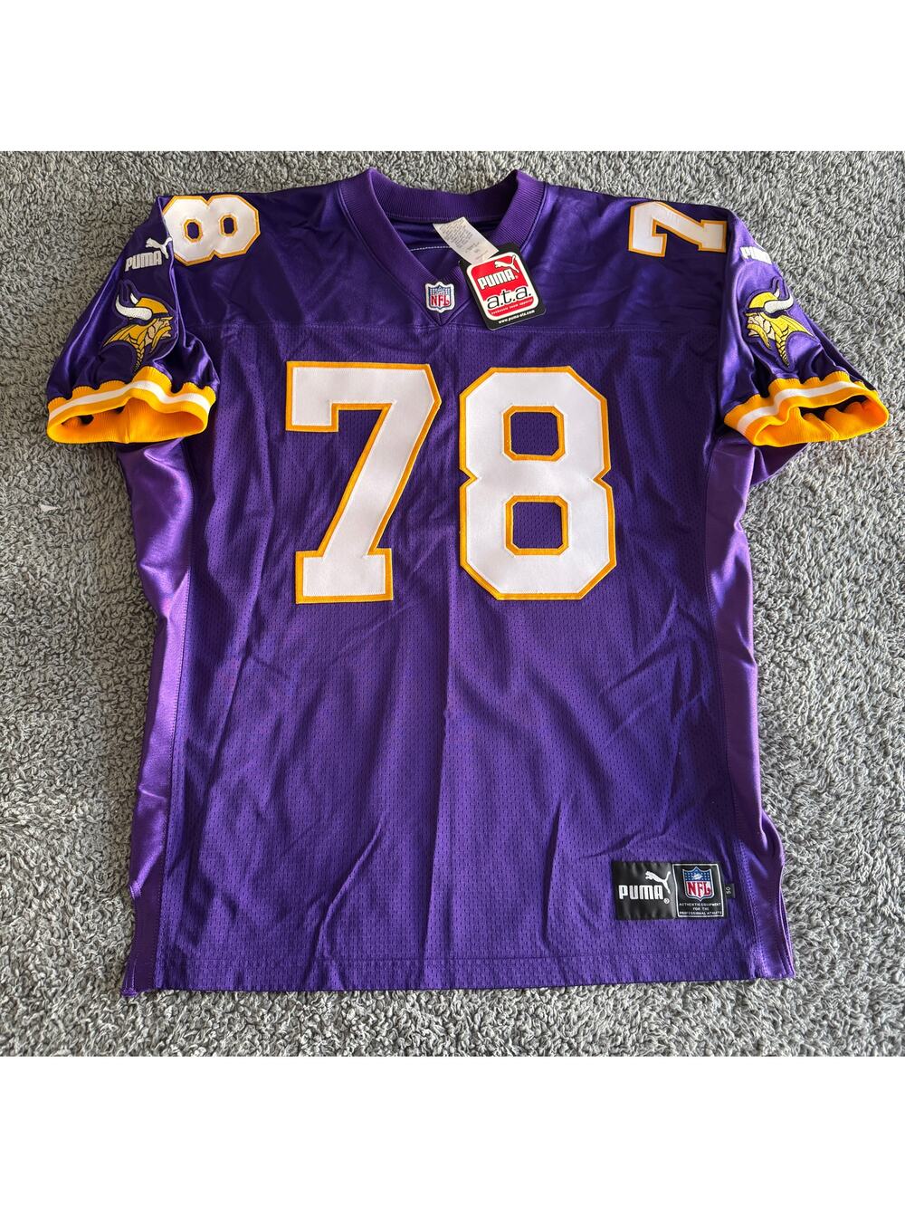 NWT 1999 Autographed Puma Matt Birk NFL Minnesota Vikings Proline Jersey 50 L